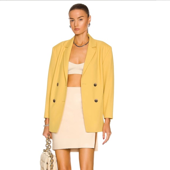 Zeynep Arcay Square Slit Leather Skirt in Cream US6 - Picture 5 of 10